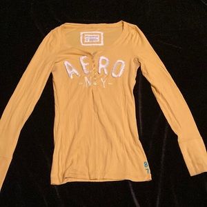 Aéropostale Long Sleeve Yellow Shirt